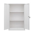Metal Storage Cabinet With Locking Doors And Adjustable Shelf, Folding Filing Storage Cabinetfolding Storage Locker Cabinet For Home Office,School,Garage, White White Steel