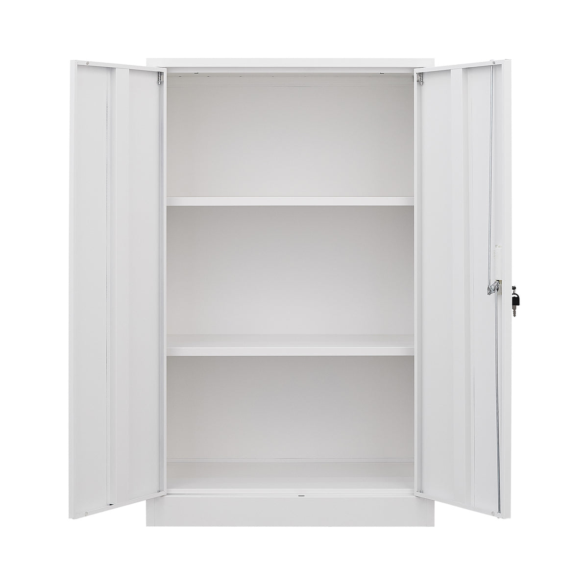 Metal Storage Cabinet With Locking Doors And Adjustable Shelf, Folding Filing Storage Cabinetfolding Storage Locker Cabinet For Home Office,School,Garage, White White Steel