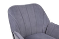 Modern Mid Century Chair Velvet Sherpa Armchair For Living Room Bedroom Office Easy Assemble Grey Foam Velvet