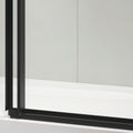 60 In. W X 76 In. Hsliding Frameless Shower Door In Matte Black With Clear Glass Matt Black Glass