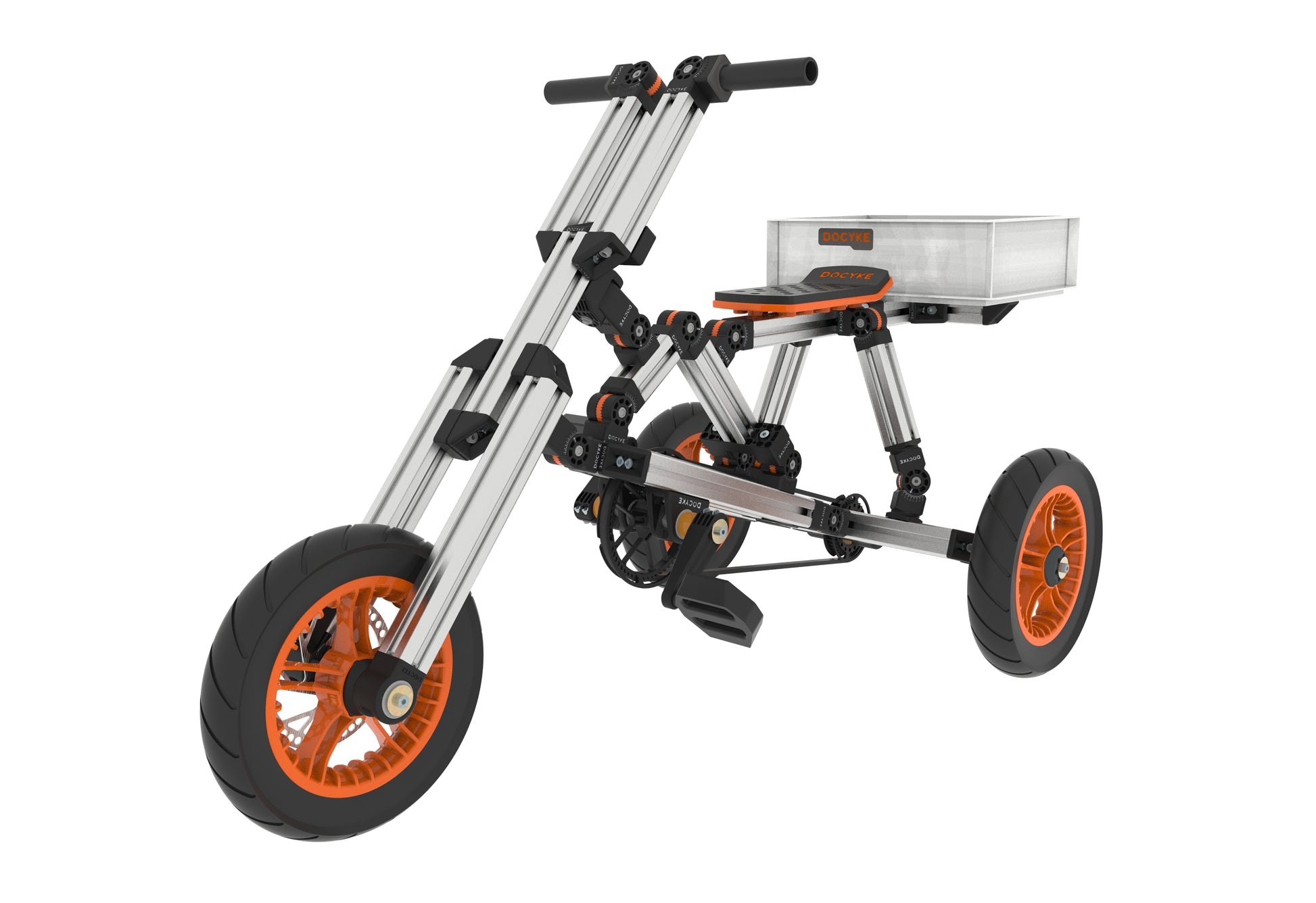 Kidrock Buildable Kit 20 In 1 Kids Go Kart Set, Suitable For 1 To 8 Years Old, Two Wheel Bike, Three Wheel Bike, Go Kart, Sit Stand Scooter, Etc. Christmas Plus A Snow Upgrade Package . Orange Abs Rubber Steel Q235