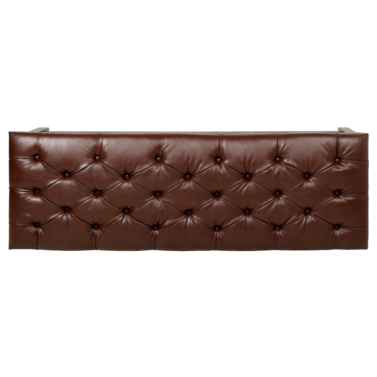 Bedroom End Of Bed Bench Tufted Upholstered End Of Bed Bench End Of Bed Entrance Shoe Bench, 60" With Trim And Shelf Bedroom Upholstered Leather Bench Living Room Shoe Rack Footstool Brown Dark Brown Pu