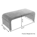 Boucle Fabric Loveseat Ottoman Footstool Bedroom Bench Shoe Bench With Gold Metal Legs,Ivory White Ivory Foam Boucle