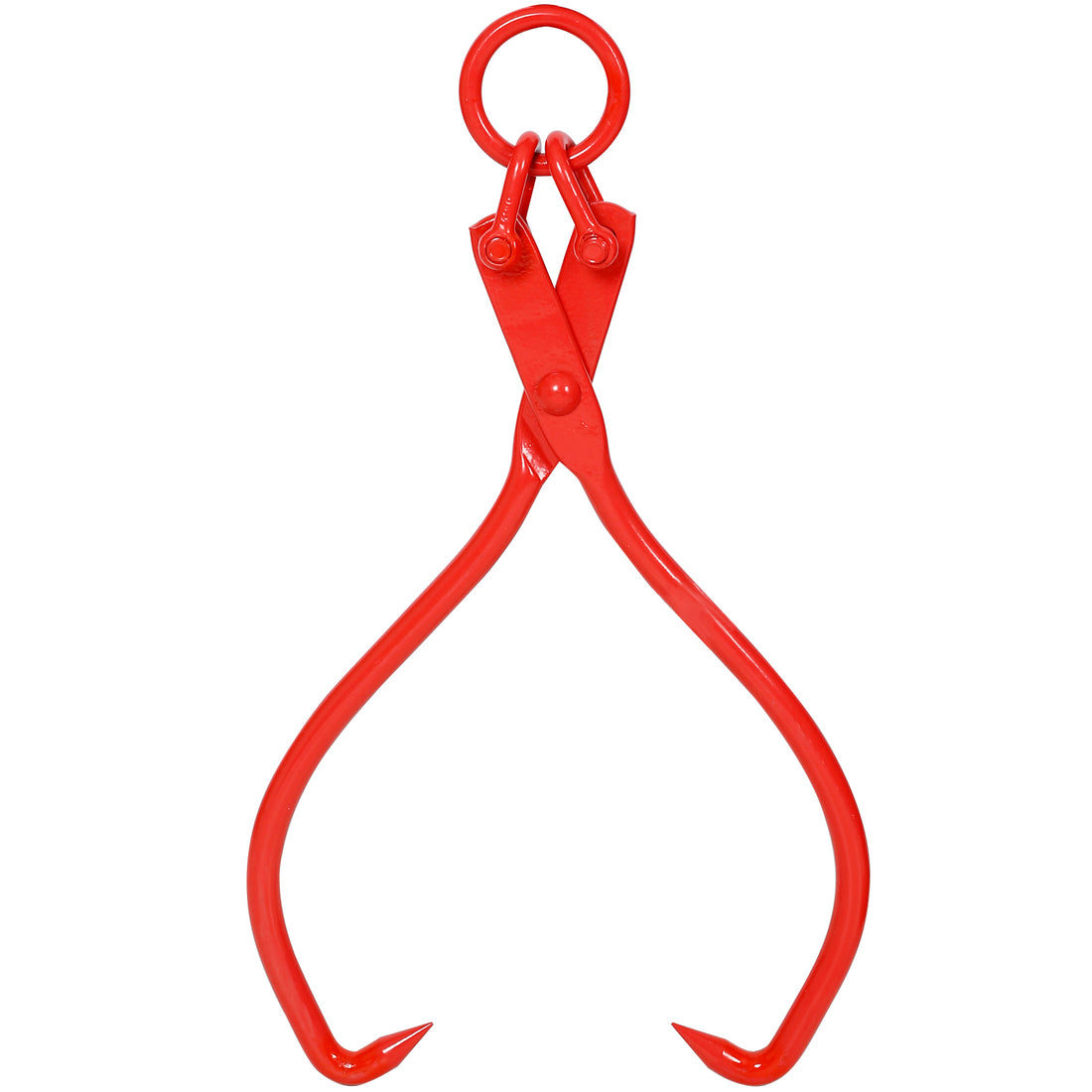 Skidding Tongs With Ring 25Inch Red Steel