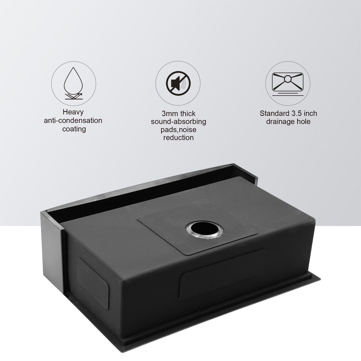 36 Black Farmhouse Sink Workstation 36 Inch Kitchen Sink Gunmetal Black Stainless Steel 16 Gauge Apron Front Kitchen Sink Gunmetal Black Stainless Steel