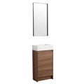 18 Inch Freestanding Bathroom Vanity With Single Sink, Soft Closing Doors, Suitable For Small Bathrooms Bvb03118Bre Brown Ebony 1 Bathroom Freestanding Plywood