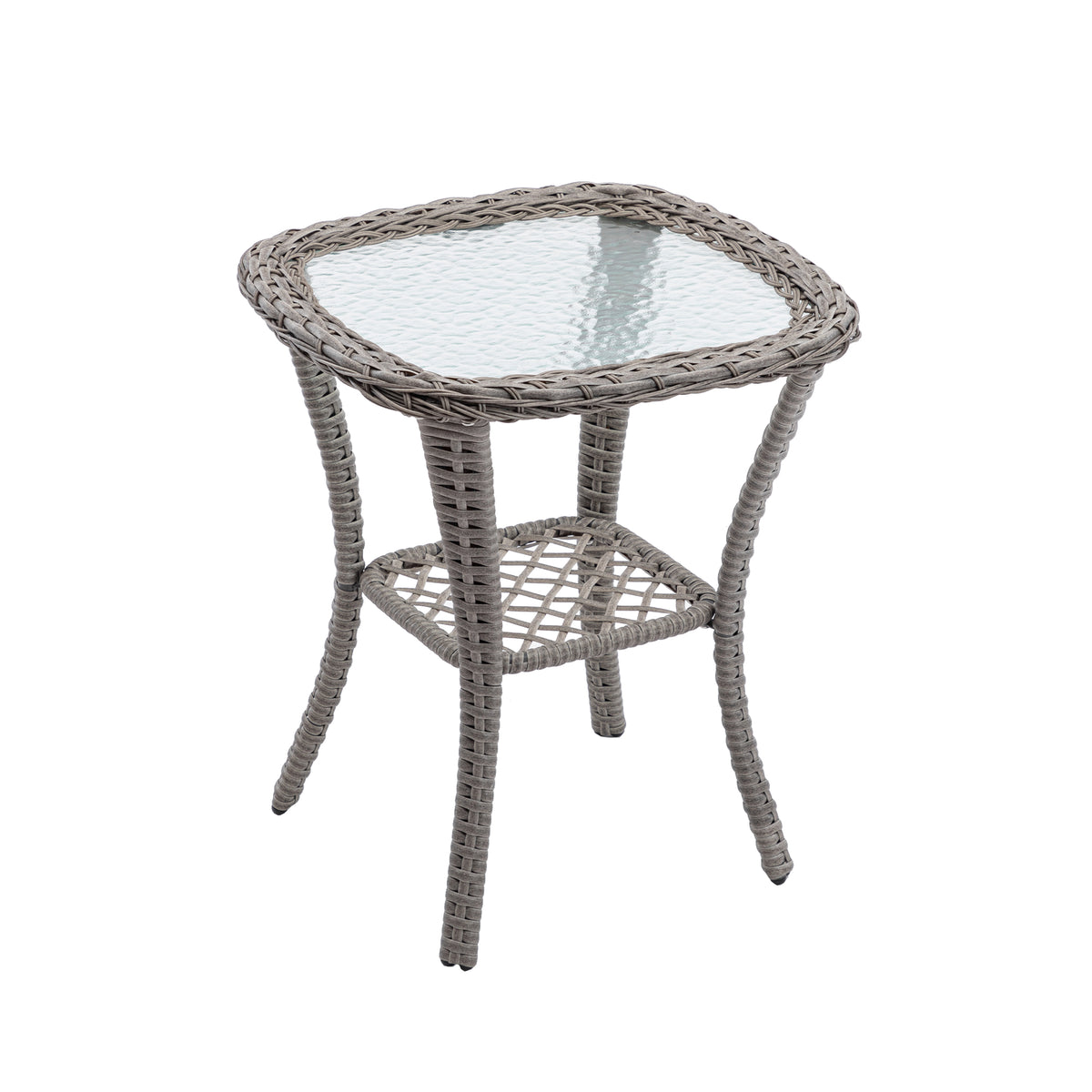 3 Pieces Outdoor Swivel Rocker Patio Chairs, 360 Degree Rocking Patio Conversation Set With Thickened Cushions And Glass Coffee Table For Backyard, Grey Grey Steel