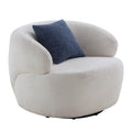 Swivel Barrel Chair Living Room, Single Chair For Small Space Comfy Round Sofa Chair Boucle Accent Chair Circle Sherpa, Arm Chair Reading Room Chair Lounge Chair Bedroom Club Beige Beige Upholstered