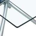 Large Modern Minimalist Rectangular Glass Dining Table For 4 8 People With 0.39