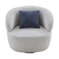 Swivel Barrel Chair Living Room, Single Chair For Small Space Comfy Round Sofa Chair Boucle Accent Chair Circle Sherpa, Arm Chair Reading Room Chair Lounge Chair Bedroom Club Beige Beige Upholstered