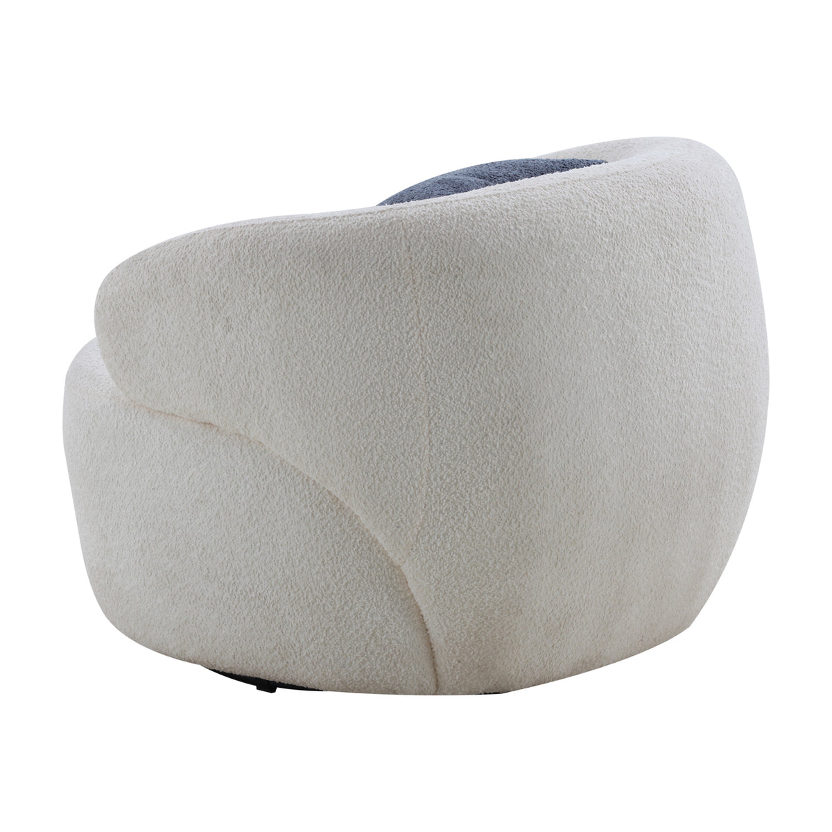 Swivel Barrel Chair Living Room, Single Chair For Small Space Comfy Round Sofa Chair Boucle Accent Chair Circle Sherpa, Arm Chair Reading Room Chair Lounge Chair Bedroom Club White Upholstered 1 Seat