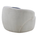 Swivel Barrel Chair Living Room, Single Chair For Small Space Comfy Round Sofa Chair Boucle Accent Chair Circle Sherpa, Arm Chair Reading Room Chair Lounge Chair Bedroom Club White Upholstered 1 Seat