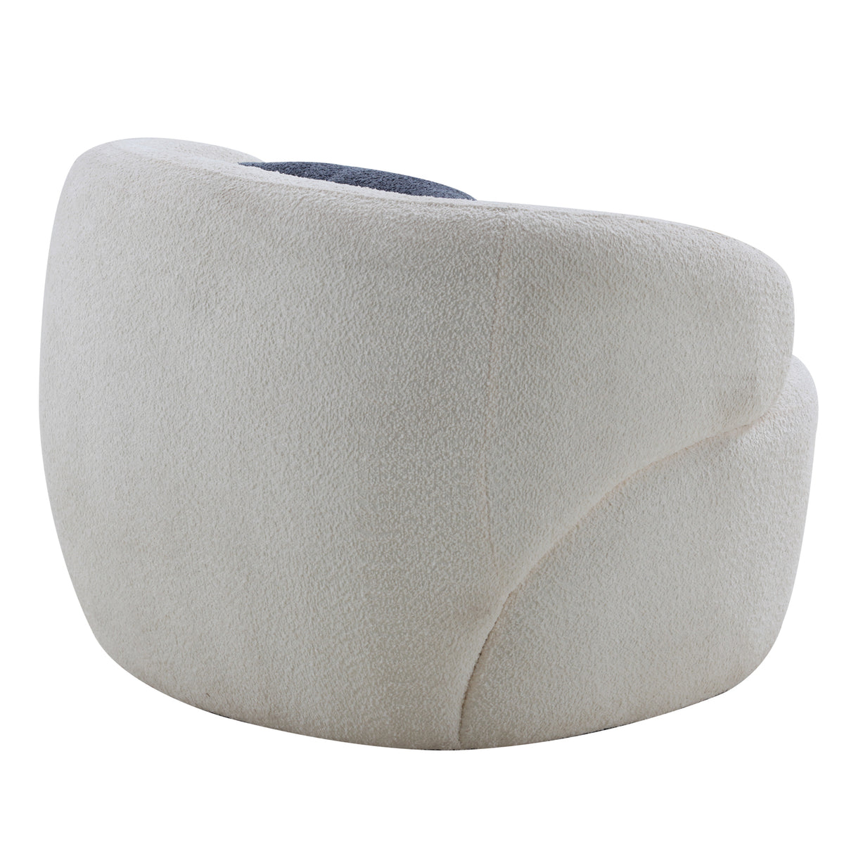 Swivel Barrel Chair Living Room, Single Chair For Small Space Comfy Round Sofa Chair Boucle Accent Chair Circle Sherpa, Arm Chair Reading Room Chair Lounge Chair Bedroom Club White Upholstered 1 Seat