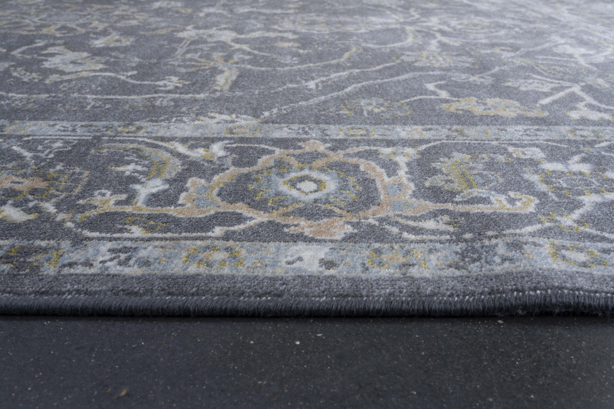 Damara Blue, Gray, And Multi Color Viscose Area Rug 5X8 Blue Viscose