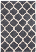 Shag Blue White Area Rug 5X8 Blue Olefin