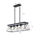 Same As W134065438 L1001 5 Light Farmhouse Chandeliers For Dining Room White No Bulbs White Black Iron,Wood