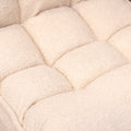 Single Sofa Reclining Chair Japanese Chair Lazy Sofa Tatami Balcony Reclining Chair Leisure Sofa Adjustable Chair White Cotton Metal