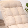 Single Sofa Reclining Chair Japanese Chair Lazy Sofa Tatami Balcony Reclining Chair Leisure Sofa Adjustable Chair White Cotton Metal