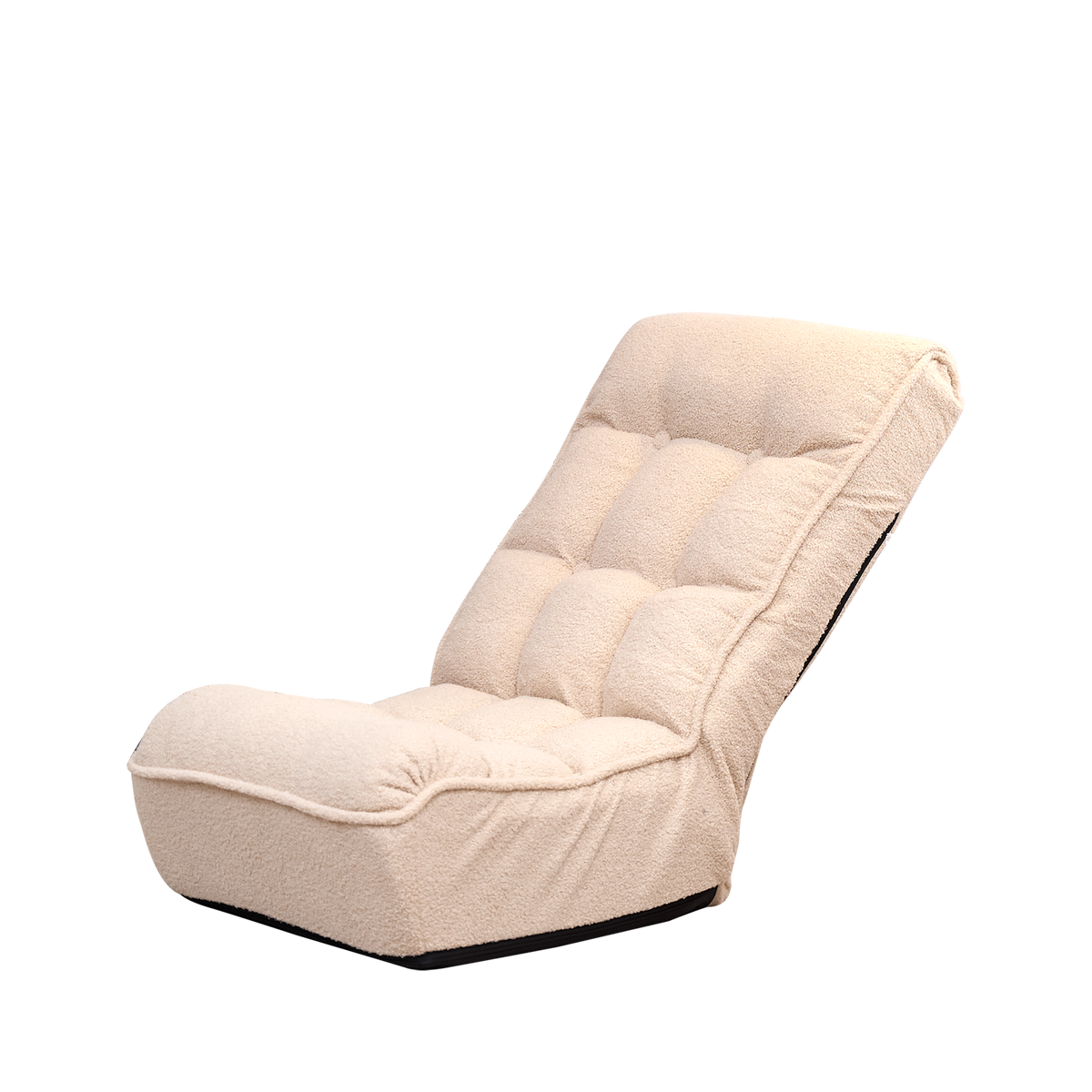 Single Sofa Reclining Chair Japanese Chair Lazy Sofa Tatami Balcony Reclining Chair Leisure Sofa Adjustable Chair White Cotton Metal