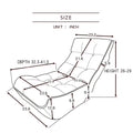 Single Sofa Reclining Chair Japanese Chair Lazy Sofa Tatami Balcony Reclining Chair Leisure Sofa Adjustable Chair White Cotton Metal