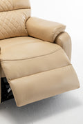 Lounge Chair Lift Chair Relax Sofa Chair Sitting Room Furniture Sitting Room Power Supply Elderly Electric Lounge Chair 180 Degree Lying Flat Beige Yellow Cotton Pu