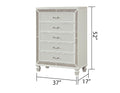 Crystal Queen 5 Pc Storage Wood Bedroom Set Finished In White Box Spring Not Required Queen White Wood 5 Piece Set Bedroom Bed Included,Chest Included,Dresser Included,Mirror Included,Nightstand Included Contemporary,Modern Built In Lighting Wood