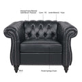 1 Seater Sofa For Living Room Black Pu