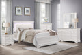 Traditional Design Bedroom Furniture 1Pc Dresser Of 6X Drawers Faux Alligator Embossed Fronts White Finish Wooden Furniture White 5 Drawers & Above Bedroom Traditional White Wood