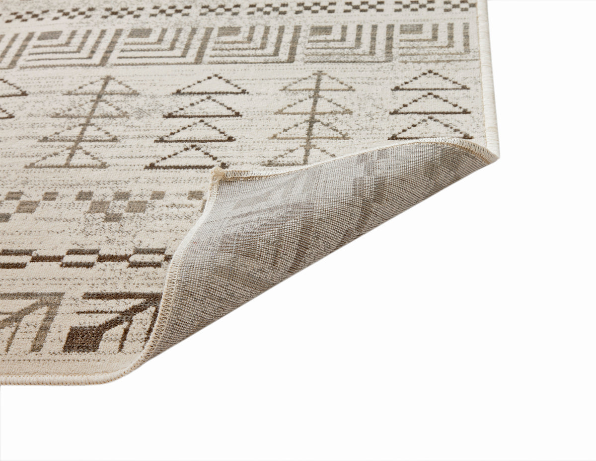 Ambivory, Brown, And Natural Area Rug 5X8 Ivory Viscose