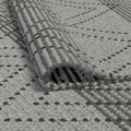 Vail Dowlan Gray And Charcoal Wool And Cotton Area Rug With Tassels 5X8 Grey Wool