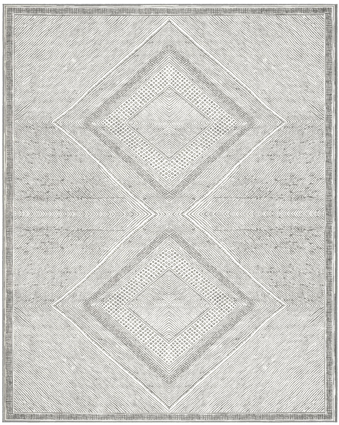 Benzara Gray Viscose Area Rug 8X10 Gray Viscose