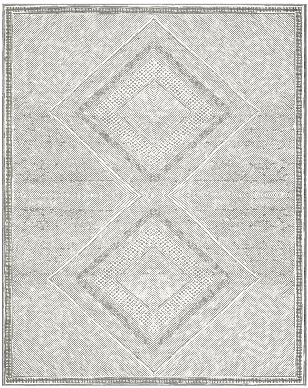 Benzara Gray Viscose Area Rug 8X10 Gray Viscose