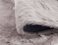 Silver Faux Fur Area Rug 5X8 Silver Acrylic