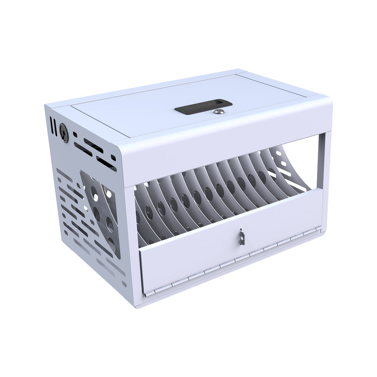 16 Bay Charging Cabinet For Laptop,Chromebook, Locking Charging Station White White Steel