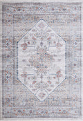 Chevak Natural Blue Rust Area Rug 4X6 Natural Polyester