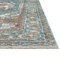 Laa Highland Blue Natural Coral Ivory Area Rug 4X6 Blue Polypropylene