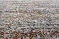 Ezra Ivory, Blue, Orange, And Rust Olefin Shag Area Rug 8X10 Ivory Olefin
