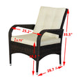 2 Piece Liberatore Dining Chairs With Cushions Beige Cushion Brown Iron