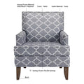 Accent Chairs For Living Room Grey Mix Fabric