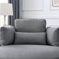 Video Welike Swivel Accent Barrel Modern Dark Grey Sofa Lounge Club Big Round Chair With Storage Ottoman Linen Fabric For Living Room Hotel With Pillows Dark Grey Foam Fabric