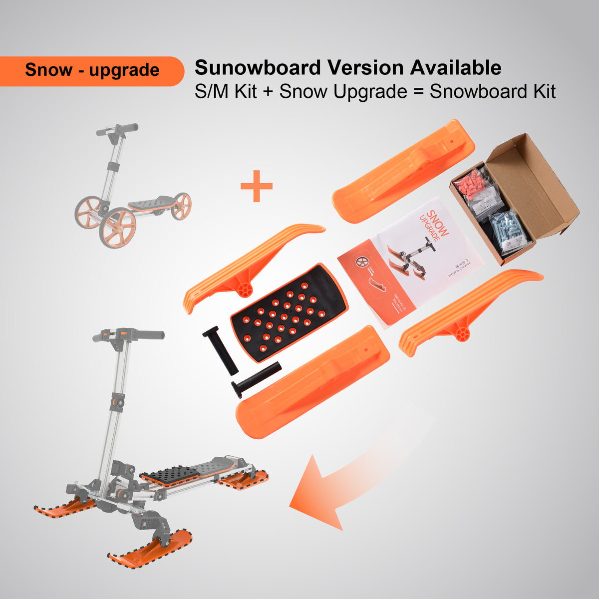 Kidrock Snow Upgrade Package For S Kit M Kit L Kit Go Kart Black Abs Rubber Steel Q235