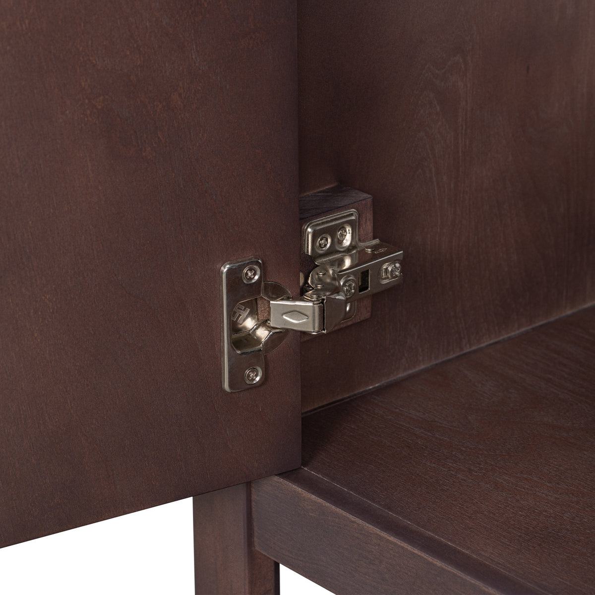 Video 24" Brown Modern Sleek Bathroom Vanity Elegant Ceramic Sink With Solid Wood Frame Open Style Shelf Old Sku: Jl000004Aad Brown Solid Wood Mdf