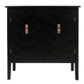 2 Door Wooden Cabinets, Black Wood Cabinet Vintage Style Sideboard For Living Room Dining Room Office Black Mdf