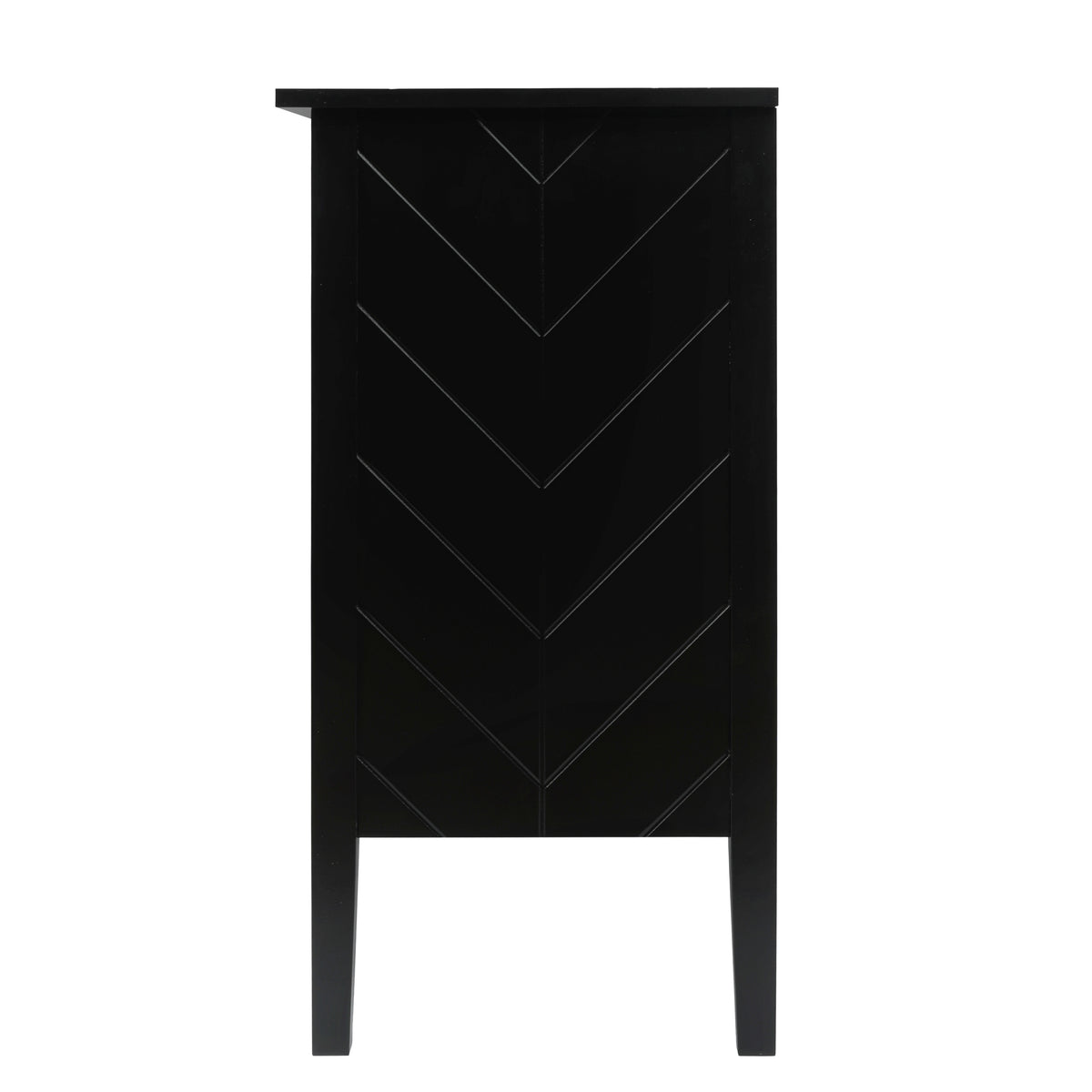 2 Door Wooden Cabinets, Black Wood Cabinet Vintage Style Sideboard For Living Room Dining Room Office Black Mdf