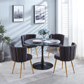Modern Gray Dining Chair Set Of 2 With Iron Tube Wood Color Legs, Shorthair Cushions And Comfortable Backrest, Suitable For Dining Room, Living Room, Cafe, Simple Structure. Grey Fabric