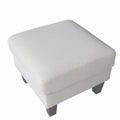 Fabric Ottoman Beige Beige Foam Fabric