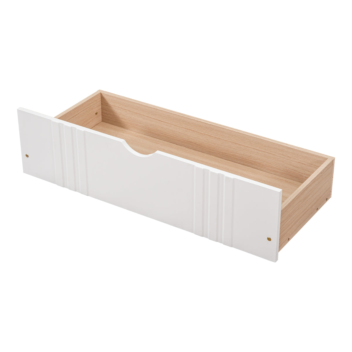 Full Size Daybed Wood Bed With Two Drawers,White Old Sku:Lp000058Aak White Solid Wood