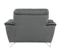 Genuine Leather Chair Gray Foam Leather