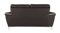 Genuine Leather Loveseat Brown Foam Leather