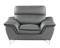 Genuine Leather Chair Gray Foam Leather
